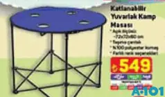 KATLANABİLİR YUVARLAK KAMP MASASI